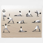 YOGA POSITIES FLEECE DEKEN (Voorkant (Horizontaal))