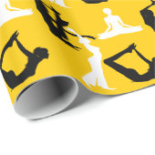 Yoga posities spiritueel cadeaupapier (Rol Hoek)