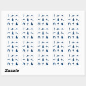 Yoga Posities Zen Meditatie Vierkante Sticker (Vel)