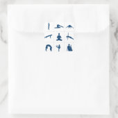 Yoga Posities Zen Meditatie Vierkante Sticker (Tas)
