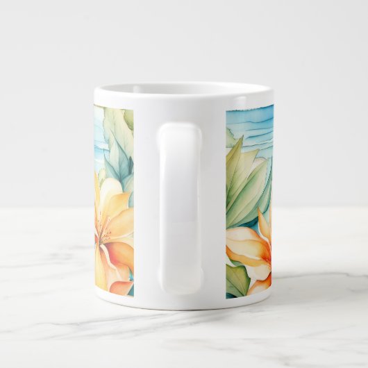 Yoga Position by the beach  Grote Koffiekop (Achterkant)