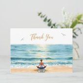 Yoga Position Thank You Card Bedankkaart (Staand voorkant)