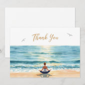 Yoga Position Thank You Card Bedankkaart (Voorkant / Achterkant)