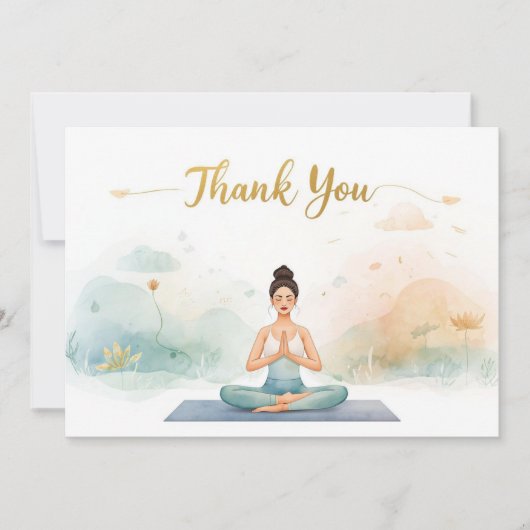 Yoga Position Thank You Card Bedankkaart (Voorkant)
