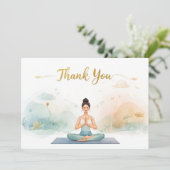 Yoga Position Thank You Card Bedankkaart (Staand voorkant)