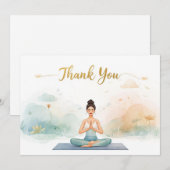 Yoga Position Thank You Card Bedankkaart (Voorkant / Achterkant)