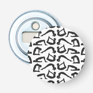Yoga Positions Silhouettes Button Flesopener