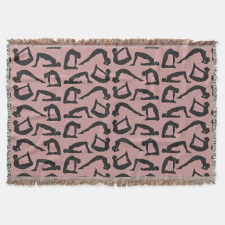 Yoga Positions Silhouettes Deken