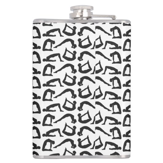 Yoga Positions Silhouettes Heupfles (Achterkant)