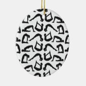 Yoga Positions Silhouettes Keramisch Ornament (Rechts)