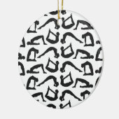 Yoga Positions Silhouettes Keramisch Ornament (Links)