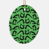 Yoga Positions Silhouettes Keramisch Ornament (Rechts)