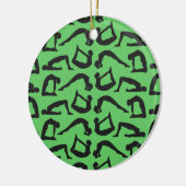 Yoga Positions Silhouettes Keramisch Ornament (Links)
