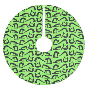 Yoga Positions Silhouettes Kerstboom Rok