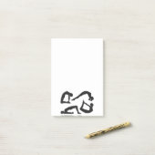 Yoga Positions Silhouettes Post-it® Notes (Op bureau)