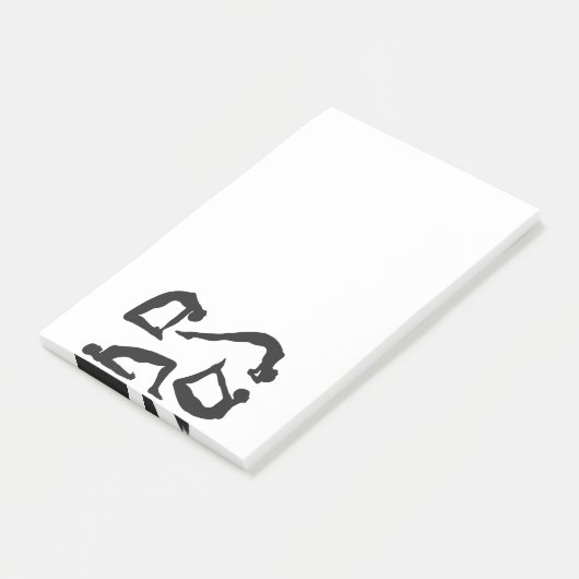 Yoga Positions Silhouettes Post-it® Notes (Schuin)