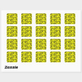 Yoga Positions Silhouettes Vierkante Sticker (Vel)