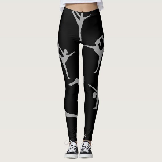 YOGA POSTEN (BLACK) LEGGINGS (Voorkant)