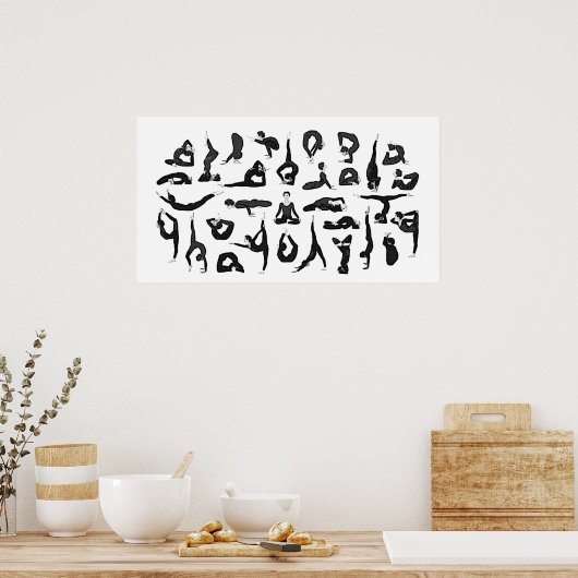 Yoga poster (Keuken)