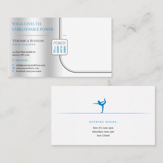 Yoga | Professionele leraar Visitekaartje (Voorkant / Achterkant)