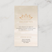 Yoga | Professionele leraar Visitekaartje (Achterkant)