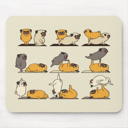 Yoga Pug Funny | Geweldig cadeau voor uw laptopmui Muismat (Voorkant)