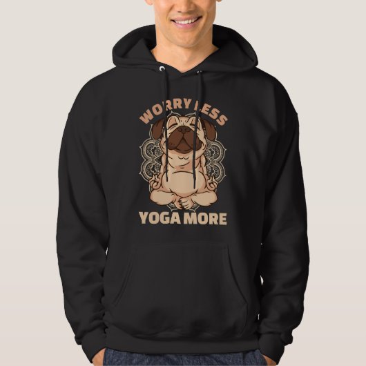 Yoga Pug Gift Hoodie (Voorkant)