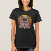 Yoga Pug Mandala Meditatie Yogi Hond T-shirt (Voorkant)