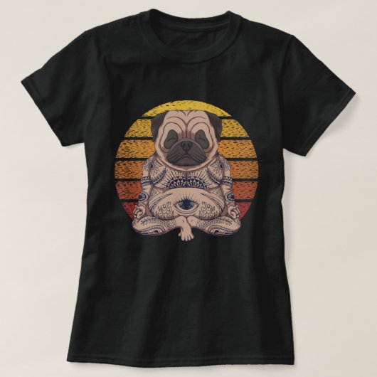 Yoga Pug T-Shirt (Design voorkant)