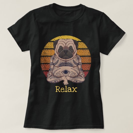 Yoga Pug T-shirt (Design voorkant)