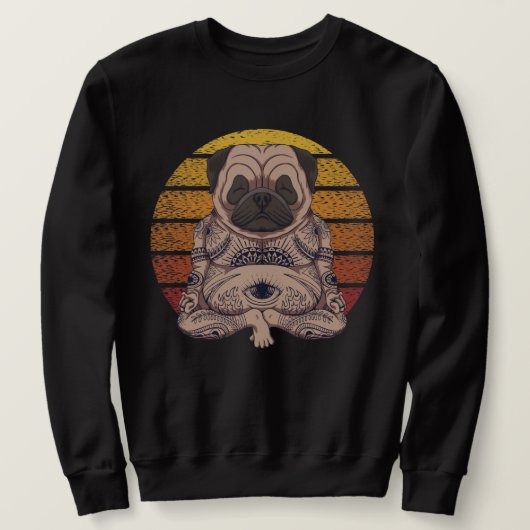 Yoga Pug Trui (Design voorkant)