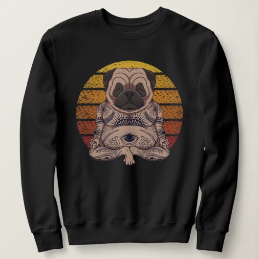 Yoga Pug Trui (Design voorkant)