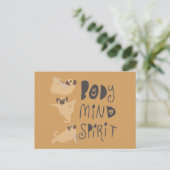 Yoga Pugs Briefkaart (Staand voorkant)