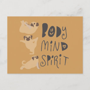 Yoga Pugs Briefkaart