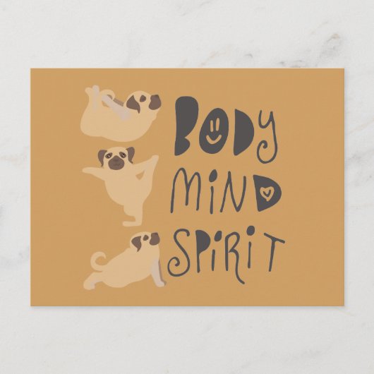 Yoga Pugs Briefkaart (Voorkant)