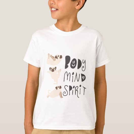 Yoga Pugs T-shirt (Voorkant)