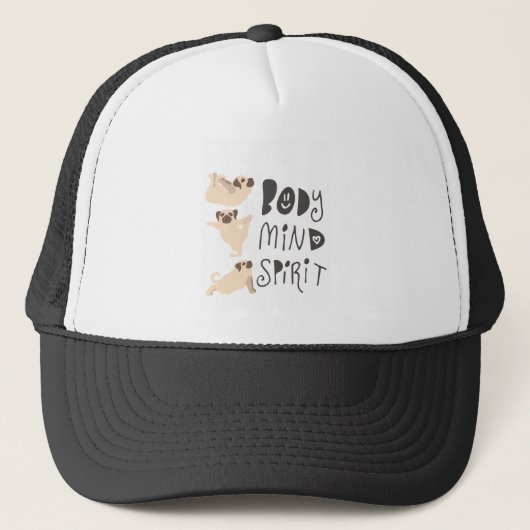 Yoga Pugs Trucker Pet (Voorkant)