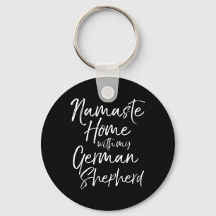 Yoga Pun Hondeneigenaar Cadeau Namaste Thuis Met M Sleutelhanger