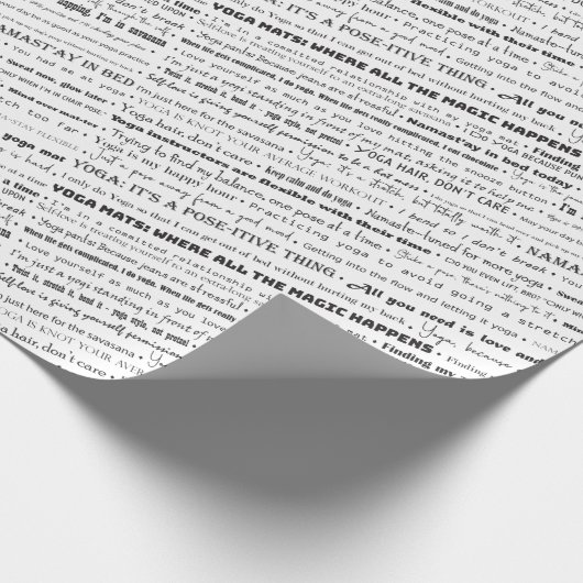 Yoga Puns en Grappige Yoga Citaten Cadeaupapier (Hoek)