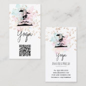 *~*Yoga QR AP33 Regenboog Spirituele Wolk Visitekaartje (Voorkant / Achterkant)