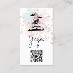 *~*Yoga QR AP33 Regenboog Spirituele Wolk Visitekaartje