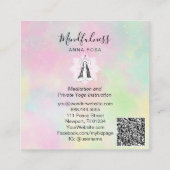 *~* Yoga QR Meditatie Mindfulness Mandala Godin Vierkante Visitekaartje (Achterkant)