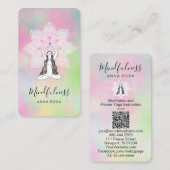 *~* Yoga QR Meditatie Mindfulness Mandala Godin Visitekaartje (Voorkant / Achterkant)