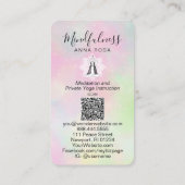 *~* Yoga QR Meditatie Mindfulness Mandala Godin Visitekaartje (Achterkant)