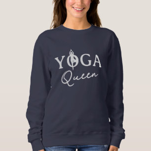 Yoga Queen blauw sweatshirt met pose silhouet