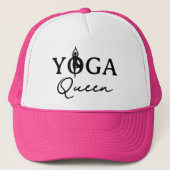 Yoga Queen logo roze trucker hoed voor vrouwen Trucker Pet (Voorkant)