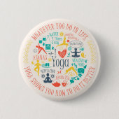 Yoga Quotes Ronde Button 5,7 Cm (Voorkant)