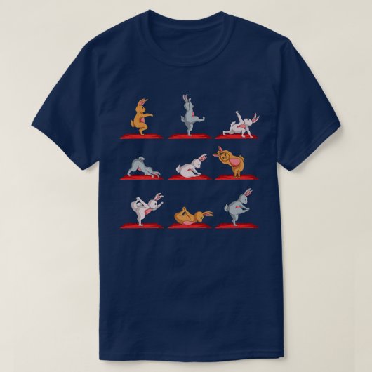 Yoga Rabbit Figurines Bunny Yoga T-shirt (Design voorkant)