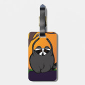 Yoga Raccoon bagagelabel (Achterkant verticaal)