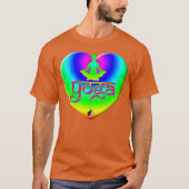 Yoga Rainbow Intences Heart T-Shirt (Voorkant)